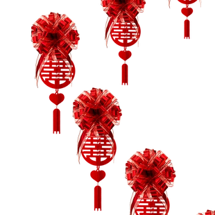 扶手楼梯装饰结婚挂件农村婚房婚礼布置挂饰新房房间客厅吊坠套装