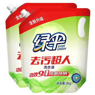 绿伞洗衣液8斤袋装补充实惠整箱持久留香
