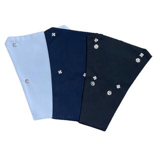 jk制服水手服西关领COS配件基础纯色领口挡口布 黑绀白灰色胸挡布