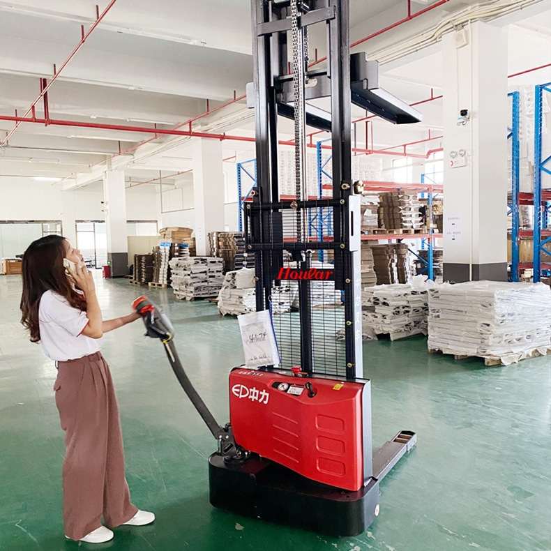 现货1.5吨升高3米EST152全中力电动堆高车堆垛车堆高叉车堆高机