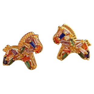 古婷骄阳似我赵今麦同款小马耳钉女2026新款爆款耳饰独特漂亮耳环