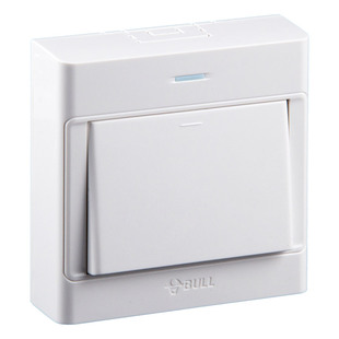 公牛明装超薄开关面板插座一二双三四开单控双控家用电灯按钮明线