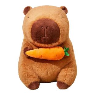 官方正版卡皮巴拉胡萝卜小黄豚超大号公仔玩偶毛绒水豚网红礼物