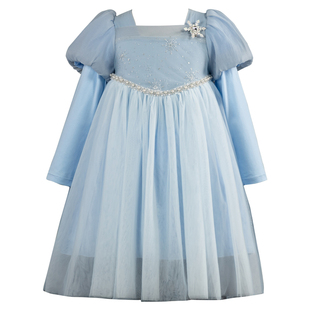 爱莎公主裙女童春秋万圣节儿童冰雪奇缘3发光7艾莎6生日5岁连衣裙
