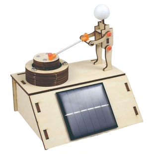 科技小制作太阳能推磨 diy手工自制发明能量转换材料物理科学实验