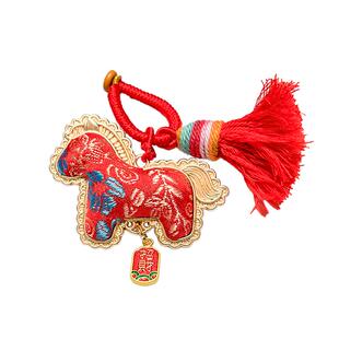 新款国风宋锦生肖马吊坠挂饰文创小马包包汽车钥匙扣挂件手机挂链