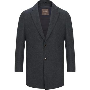 【进口羊毛】LAMPO/蓝豹毛呢羽绒服大衣男商务西装领羊毛大衣外套