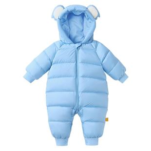贝肽斯宝宝羽绒服儿童连体衣2025冬装新款婴幼儿保暖抱衣爬服男女