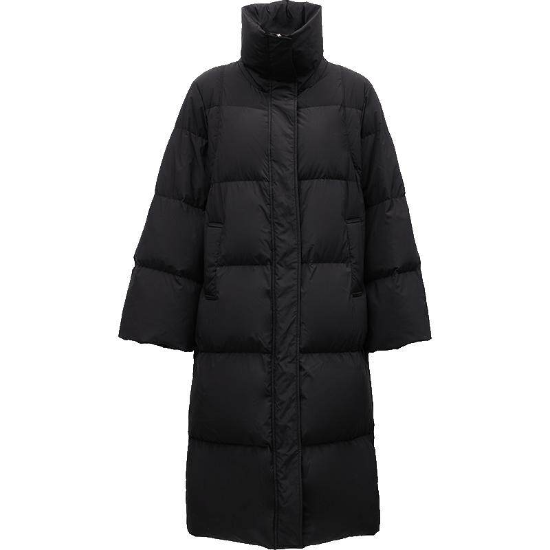 ONLY舒适纯色长款羽绒服