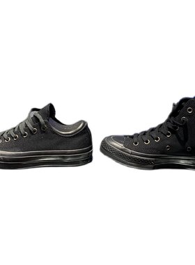 CONVERSE匡威1970S黑武士 纯黑色高帮低帮帆布鞋168928C 168929C