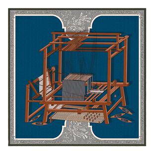 【凤凰之家】万事利100%桑蚕丝丝巾印花高端送礼大方巾机杼声鸣