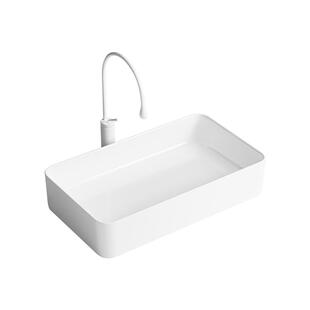 侧边下水方形台上盆单盆阳台洗手盆洗脸盆左右排水洗衣机柜台面盆