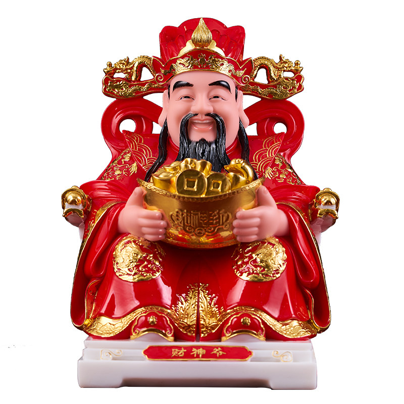 高品质无杂质颗粒状汉白玉财神爷