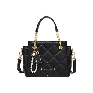 Cnoles蔻一情人节礼物送女友菱格手提包女26新款高级感单肩斜挎包