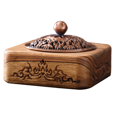 异丽柚木香炉盘托家用中式