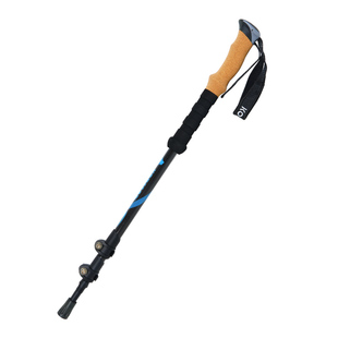 虚胖登山杖碳素超轻伸缩爬山行山拐杖防滑户外加粗碳纤维手杖防身