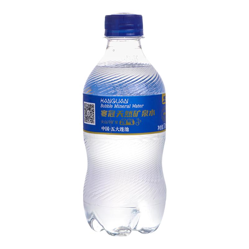 寒冠五大连池天然含气矿泉水火山冷矿泉饮用水纯净370ml*24瓶整箱