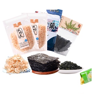 【林依轮直播间】华盛淡干虾皮100g*2包+紫菜50g*1包+裙带菜组合