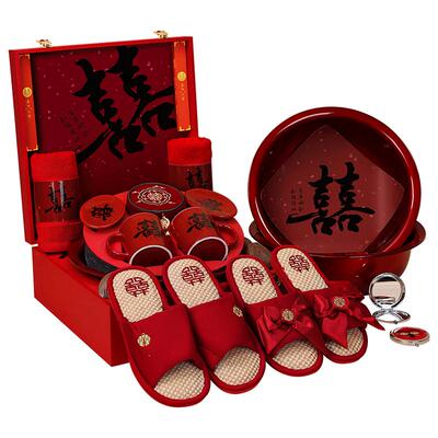 结婚陪嫁套装婚礼女方嫁妆箱物品