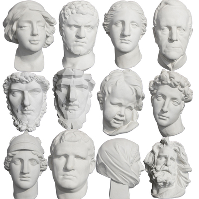 半面挂面素描写生人物石膏