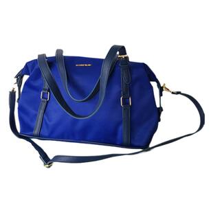 牛津布斜挎包女大容量通勤包尼龙手提单肩包休闲波士顿包克莱因蓝