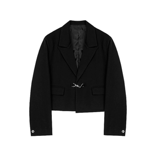 MRCYC轻熟风休闲西服男秋季宽松短款外套韩系潮流设计感西装上衣