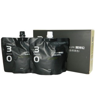 HABOL黑博伦3/0黑发霜自然黑染发剂清水不沾头皮盖白发 不伤发