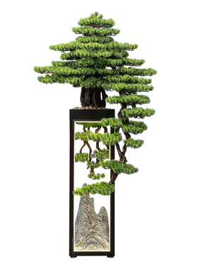 仿真迎客松罗汉松落地摆件