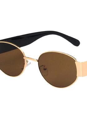 欧美椭圆墨镜太阳镜复古