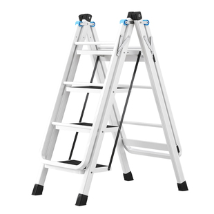 梯子晾衣架两用多功能免安装可折叠焊接三四五步置地晾衣架梯乾焱