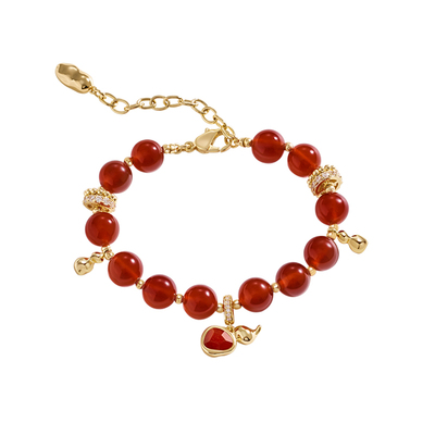 AmberLollipop红玛瑙宝石手链女