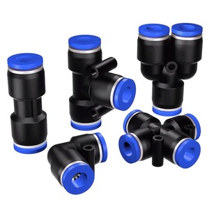 气管快速接头气动软管快插PU直通PG变径PE三通PY汽接头6810mm五通