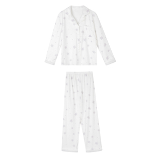 JoyceBra  甜美雪花海岛绒睡衣女秋冬新款软糯亲肤宽松家居服套装