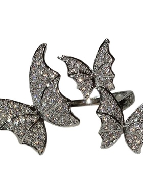 好多蝴蝶立体多只戒指精致蝴蝶结