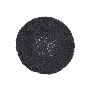 蓝墨竹L.MOZ小众针织手工钩花贝雷帽女春夏季薄款镂空画家帽子