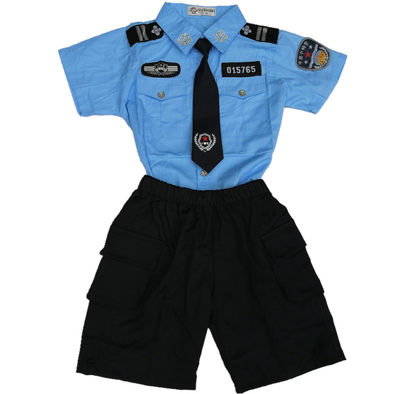 儿童警官服黑猫警长演出服