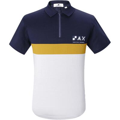 menhardum拼接棉混纺运动polo衫