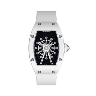 cronusart克洛斯陶瓷摩天轮女士女款机械表时尚潮流镂空名牌腕表