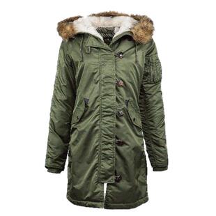 美国alpha 女款N-3B中长款保暖外套ELYSE PARKA 冬季防寒大衣棉服