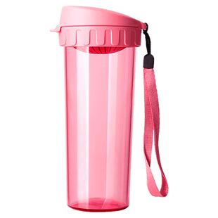 【官方推荐】特百惠500ml水杯子学生便携防漏耐摔随心杯塑料清仓