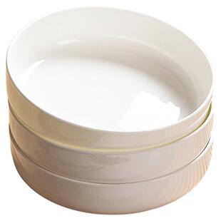 摩登主妇纯白骨瓷餐盘子家用菜盘2026新款餐具碟子釉下彩蒸蛋深盘