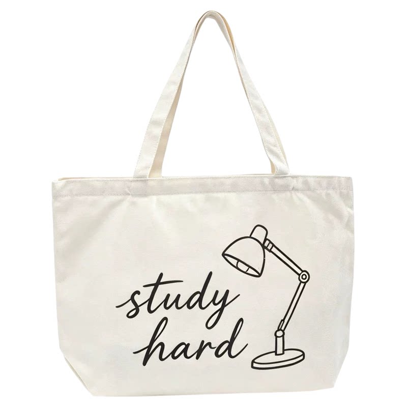 stud字母帆布托特包大容量通勤