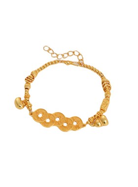 新中式铜钱锤纹福袋手链本命年