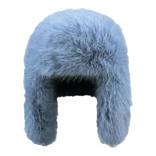 雷锋帽女款帽子冬天毛绒护耳女士东北防寒帽旅游拍照仿貂毛滑雪帽