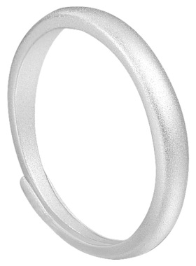 足银999细砾戒指纯银情侣戒指