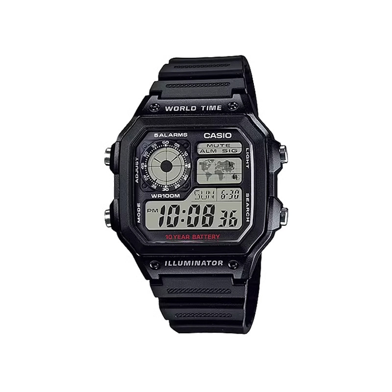 【自营】casio卡西欧时尚运动复古潮流男式手表AE-1200WH-1AVDF