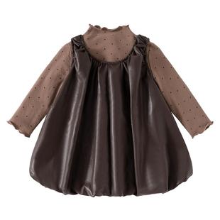 班喜迪女童连衣裙春装2026新款洋气儿童背带裙套装春秋季公主裙子