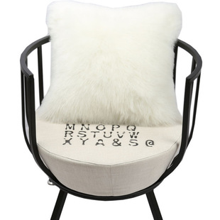 Plush pillowcase sofa cushion cover long hair pillow case