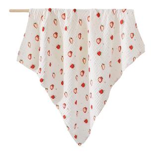 婧麒婴儿浴巾纯棉纱布超柔吸水新生儿裹巾初生宝宝洗澡包被儿童被