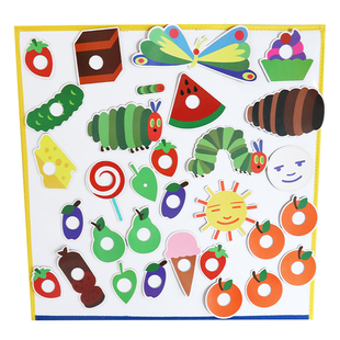 好饿的毛毛虫磁性贴儿童表演道具幼儿园早教玩具英语课堂游戏教具